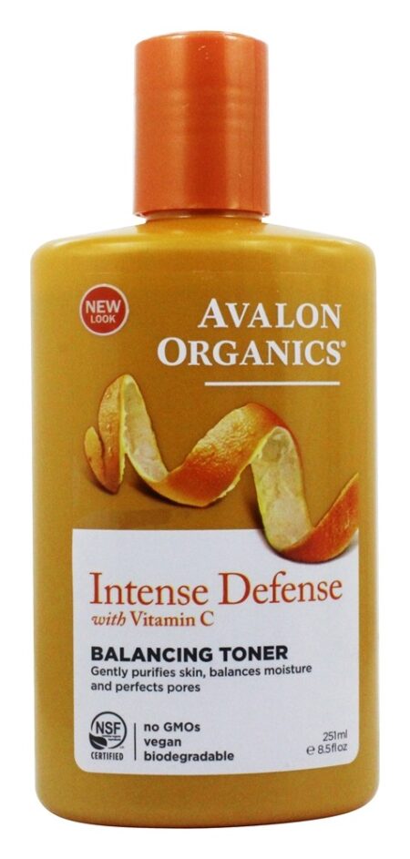 Toner de Equilíbrio de Renovação de Vitamina C - 8.5 fl. oz. (Anteriormente Defesa contra o envelhecimento da pele, nutritiva) Avalon Organics