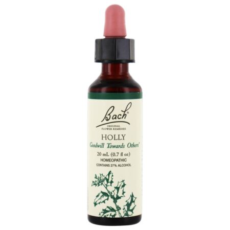 Bach flor Original remédio conta-gotas Holly Flower Essence - 20 ml. Bach