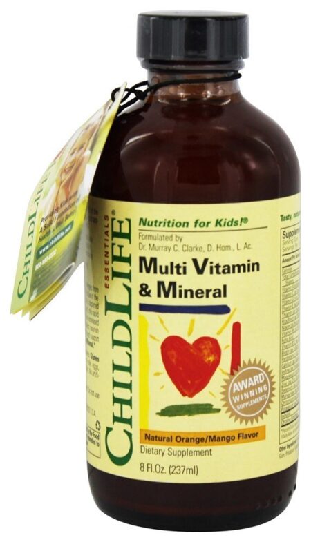 Multivitamínico & Mineral Líquido Infantil Sabor Laranja/Manga - 8 oz. Child Life Essentials