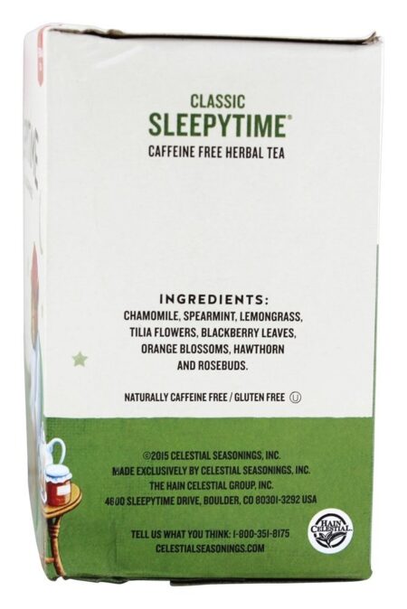 Sleepytime De ervas Chá Cafeína Livre Clássico - 40 Saquinhos de Chá Celestial Seasonings - Image 2