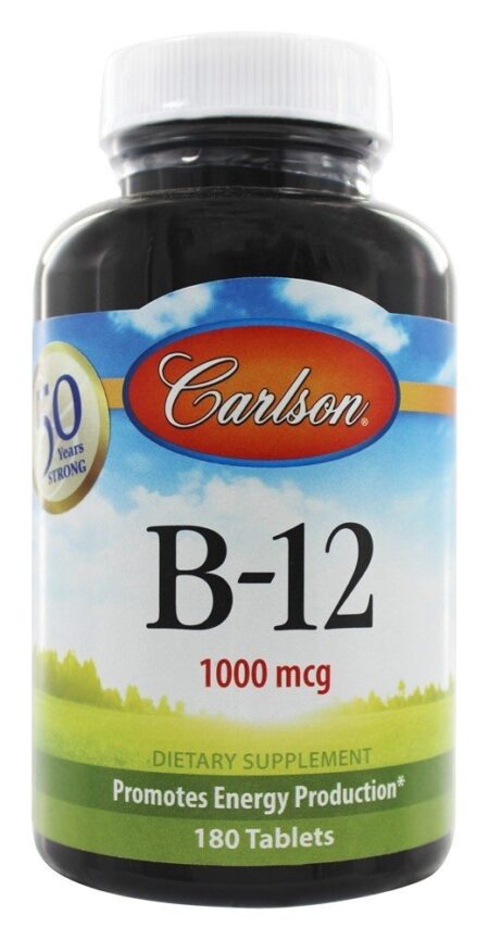 B12 1000 mcg. - 180 Tablets Carlson Labs