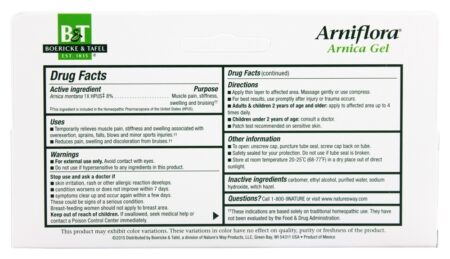 Arniflora Arnica Gel - 2.75 oz. Boericke & Tafel - Image 2