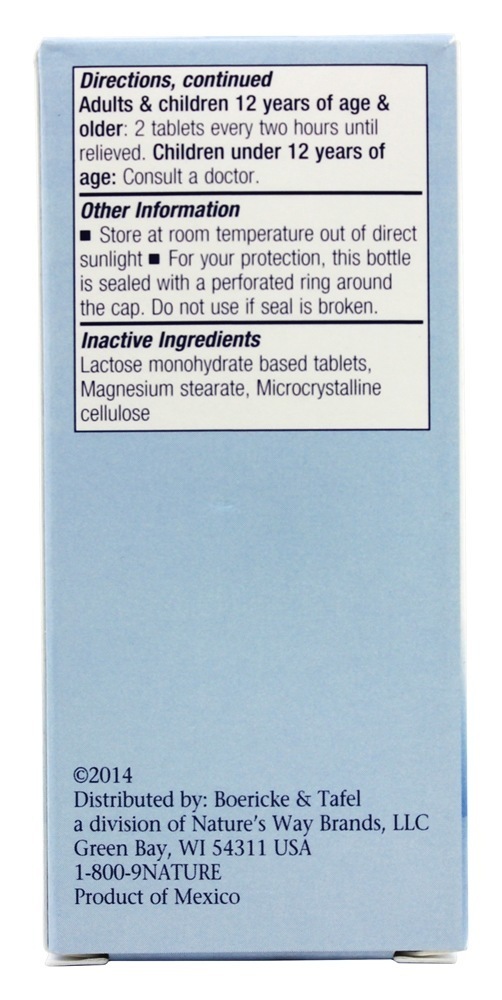 Bronquite e Auxiliar de Asma - 100 Tablets Boericke & Tafel - Imagem 3