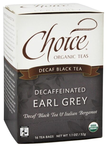 Chá Cinzento Congelado Descafeinado - 16 Saquinhos de Chá Choice Organic Teas