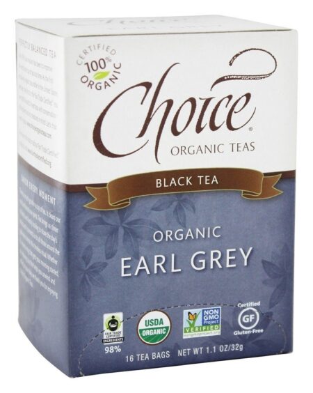 Chá Earl Grey - 16 Saquinhos de Chá Choice Organic Teas