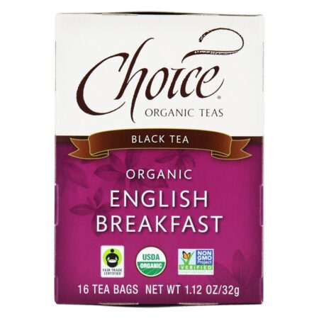 Chá de café da manhã inglês orgânico - 16 Saquinhos de Chá Choice Organic Teas