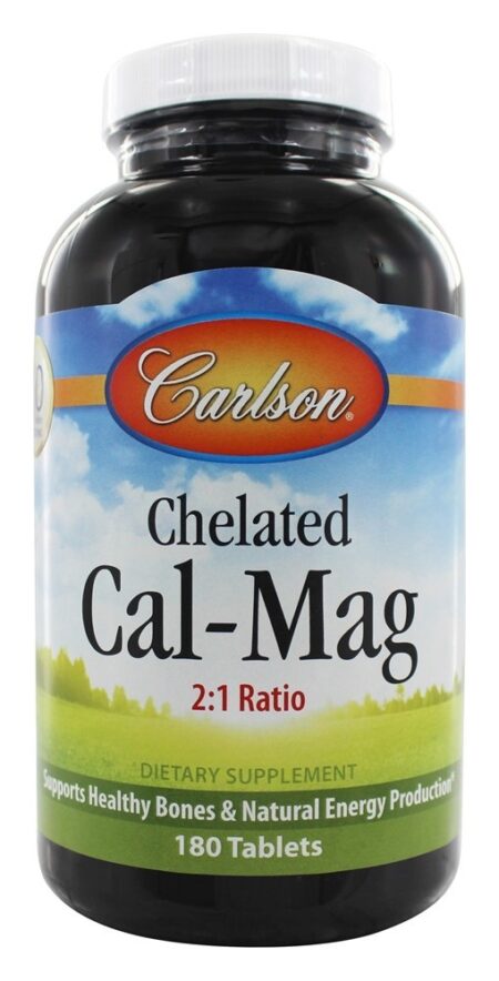 Cal-Mag Quelato 2:1 Ratio - 180 Tablets Carlson Labs