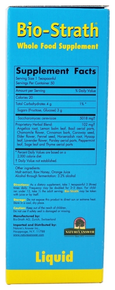 Suplemento Líquido de Alimento Integral Para Estresse & Fadiga - 8.4 fl. oz. Bio-Strath - Imagem 2
