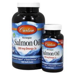 Óleo de Salmão Norueguês com Pacote Bônus 500 mg. - 230 Softgels Carlson Labs