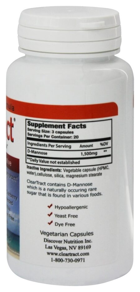 ClearTract Caps 500 mg. - Cápsulas vegetarianas 60 Discover Nutrition - Image 2