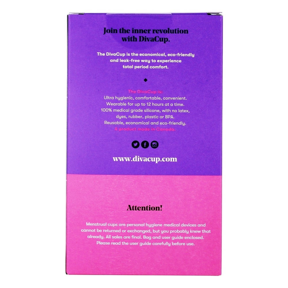 DivaCup Menstrual Cup Model 1 - 1 xícara (s) Diva International - Imagem 3