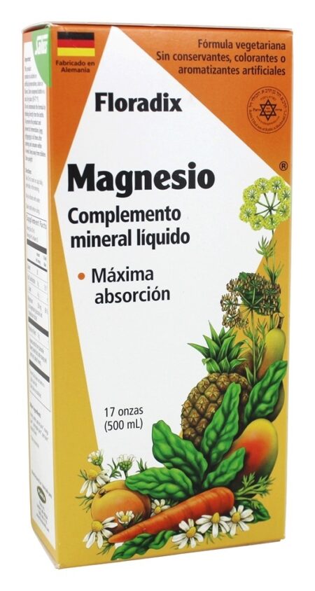 Floradix Magnésio Suplemento Mineral Líquido - 17 fl. oz. Flora - Image 2