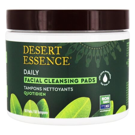 Natural Facial Limpeza Almofadas com Chá árvore óleo - 50 Almofadas Desert Essence