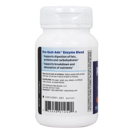 Mistura de enzimas Pro-Gest-Ade Digestão saudável - 90 Tablets Nature's Way - Image 3