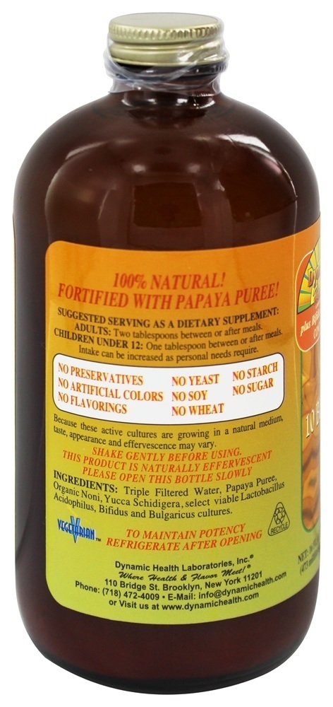 Lactobacillus Acidophilus Líquido 10 Bilhões de Células Vivas - 16 fl. oz. Dynamic Health - Imagem 3