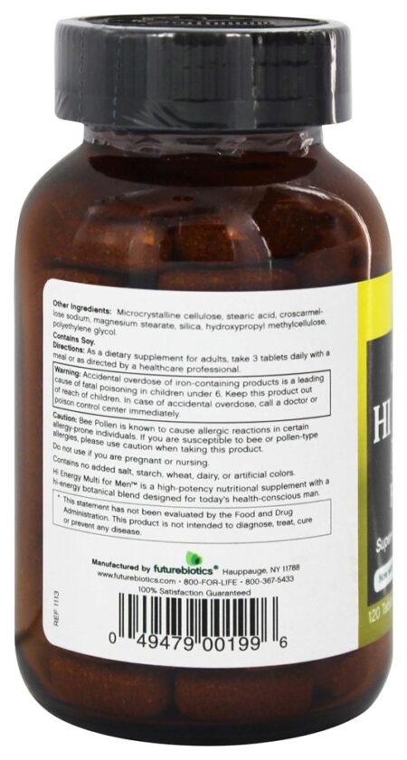 Hi Energy Multivitamínico Para Homens - 120 Tablets Futurebiotics - Image 3