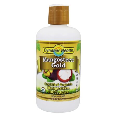 Certificado orgânico 100 % suco mangostão ouro - 32 fl. oz. Dynamic Health