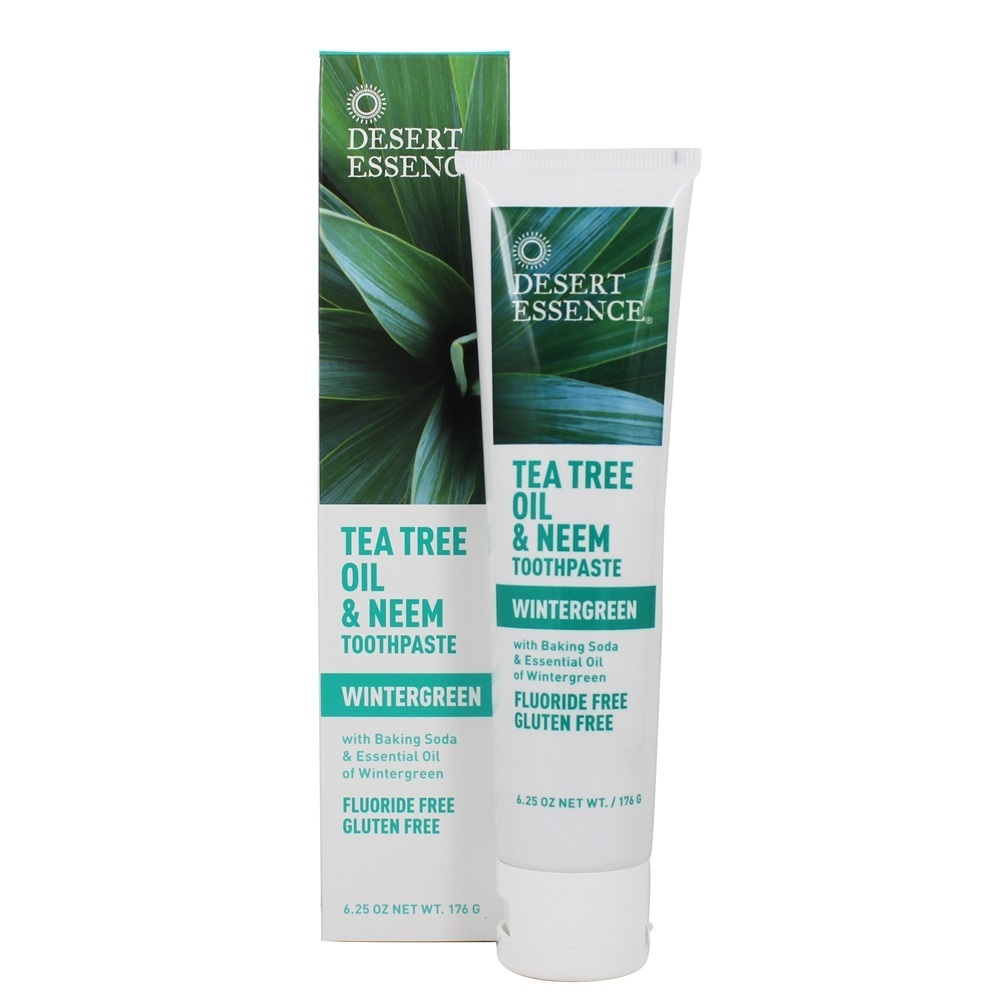 Creme Dental de Óleo Natural da Árvore do Chá & Neem - 6.25 fl. oz. Desert Essence