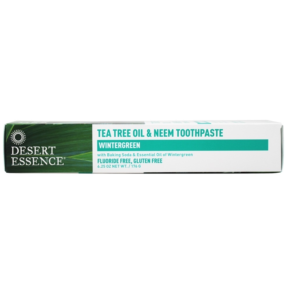 Creme Dental de Óleo Natural da Árvore do Chá & Neem - 6.25 fl. oz. Desert Essence - Imagem 4