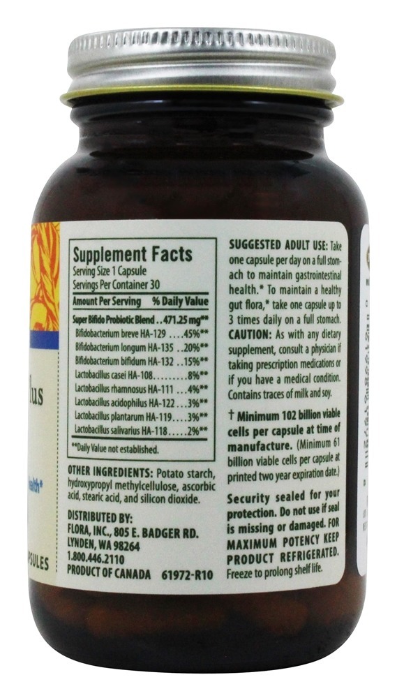 Probiótico Super Bifido Plus 102 Bilhões de UFC - Cápsulas 30 Flora - Imagem 2