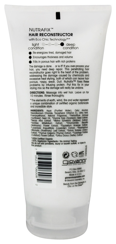 Nutrafix Cabelo Reconstructor Profundidade Reparar para Criticamente Estragado Cabelo - 6.8 fl. oz. Giovanni - Imagem 2