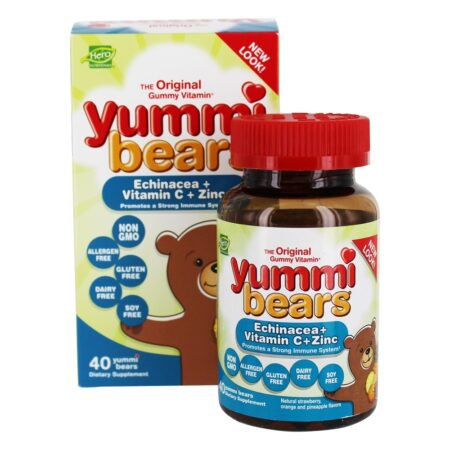 Yummi Bears Echinacea + Vitamina C + Zinco - 40 Gummies Hero Nutritionals Products