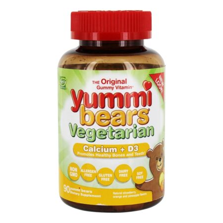 Yummi Bears Cálcio Vegetariano Infantil + Vitamina D3 - 90 Gummies Hero Nutritionals Products - Image 2