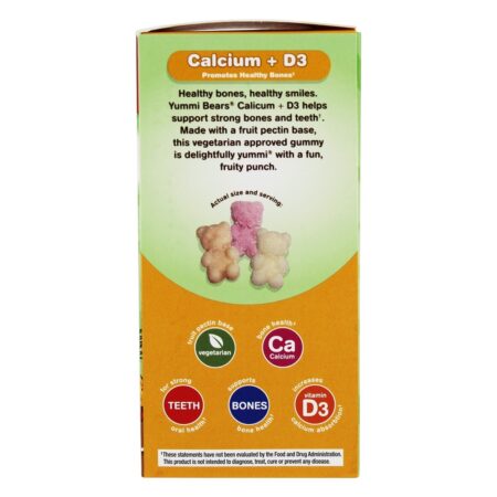 Yummi Bears Cálcio Vegetariano Infantil + Vitamina D3 - 90 Gummies Hero Nutritionals Products - Image 5