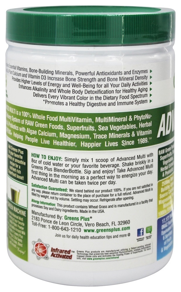 Superalimento Avançado em Pó - 9.4 oz. Anteriormente, o pó de superalimento original Greens Plus - Imagem 3