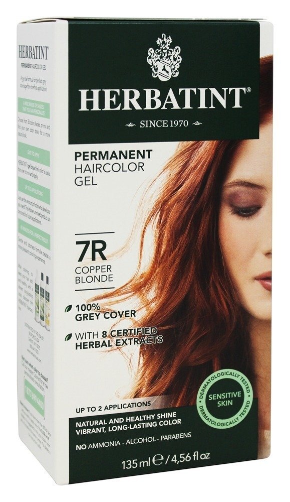 Blonde Permanente Haircolor 7R Cobre Loiro Herbal - 4.5 fl. oz. Herbatint