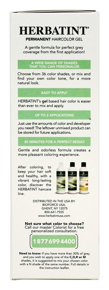Blonde Permanente Haircolor 7R Cobre Loiro Herbal - 4.5 fl. oz. Herbatint - Imagem 6