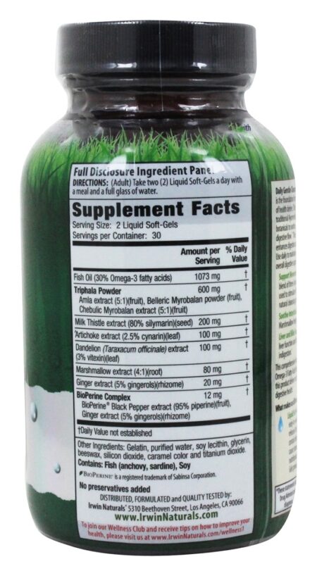 Daily Gentle Cleanse - 60 Softgels Irwin Naturals - Image 2