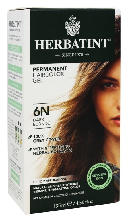 Gel Permanente Herbal Haircolor 6N Loira Escura - 4.5 fl. oz. Herbatint