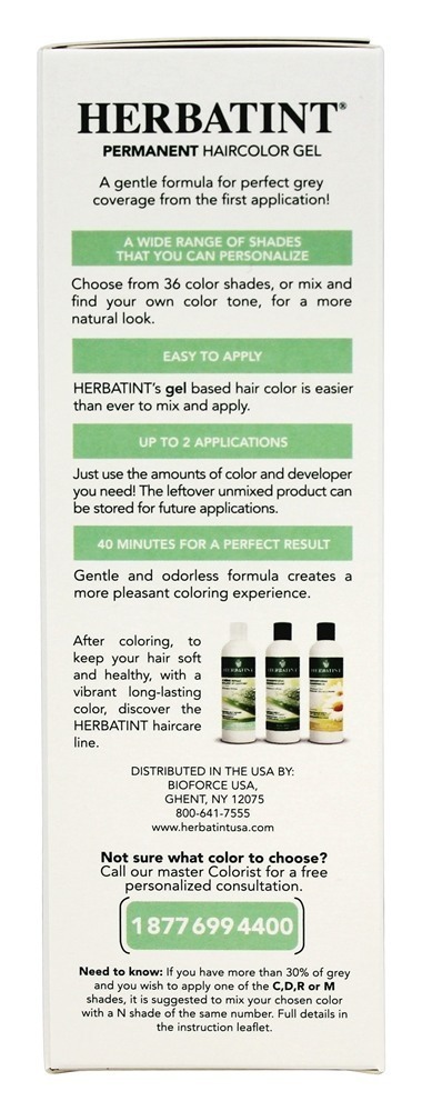 Castanho Herbal Haircolor Gel 3N Castanho Escuro - 4.5 fl. oz. Herbatint - Imagem 4