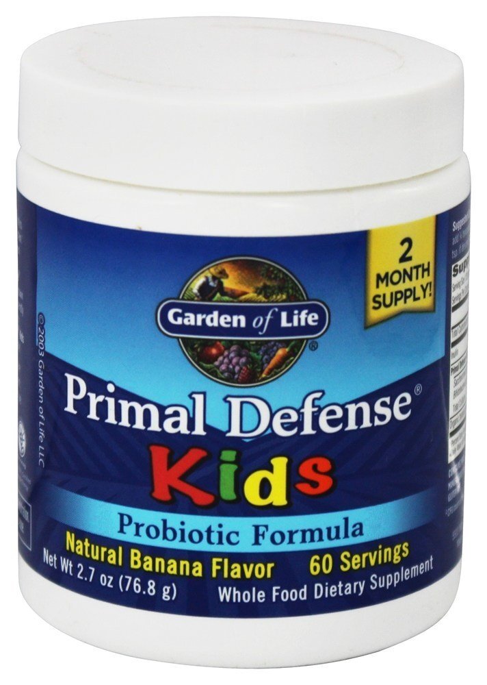Primitivo Defesa Crianças Pó Probiotic Fórmula Natural Banana - 2.7 oz. Garden of Life
