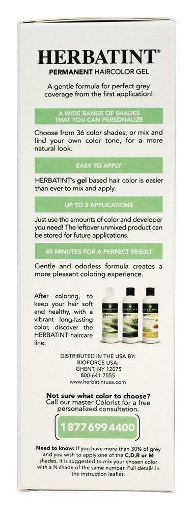Cobre claro permanente do gel 5R de Haircolor erval - 4.5 fl. oz. Herbatint - Imagem 6