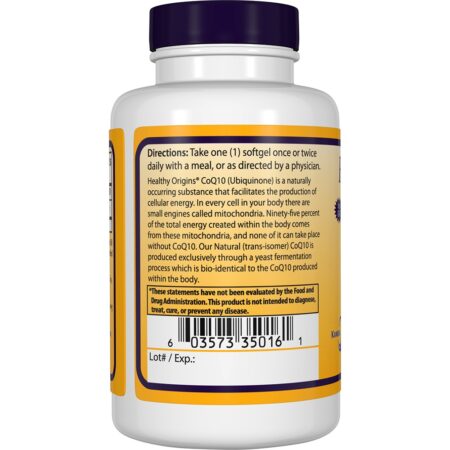 CoQ10 com Kaneka Q10 100 mg. - 60 Softgels Healthy Origins - Image 3