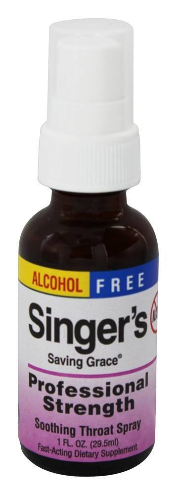 Singer's Saving Grace Spray Calmante Para Garganta Sem Álcool - 1 fl. oz. Herbs Etc