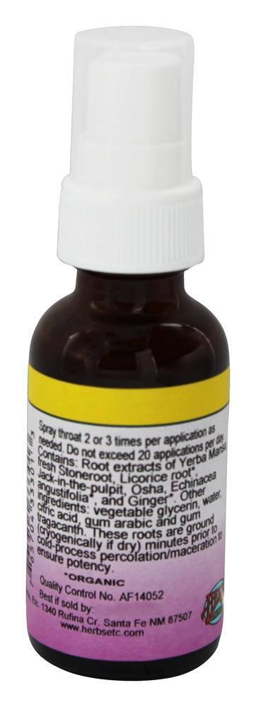 Singer's Saving Grace Spray Calmante Para Garganta Sem Álcool - 1 fl. oz. Herbs Etc - Imagem 2