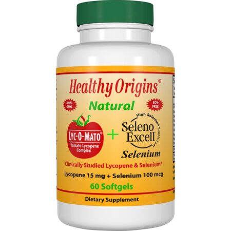 Complexo Licopeno de Tomate Lyc-O-Mato Plus Selênio Excels Seleno - 60 Softgels Healthy Origins