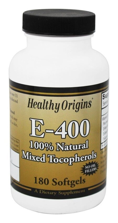 Vitamina E 400 UI - 180 Softgels Healthy Origins