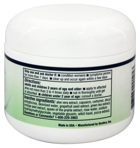 Sombra Quente Terapia Natural Dor Aliviando Gel - 4 oz. Grampa's Garden - Image 3