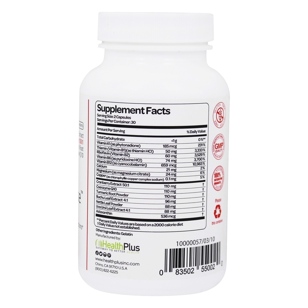 Kidney Cleanse Para o Trato Urinário - Cápsulas 90 Health Plus - Imagem 2