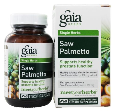 Saw Palmetto em Phyto Cápsulas Líquidas - Cápsulas vegetarianas 60 Gaia Herbs