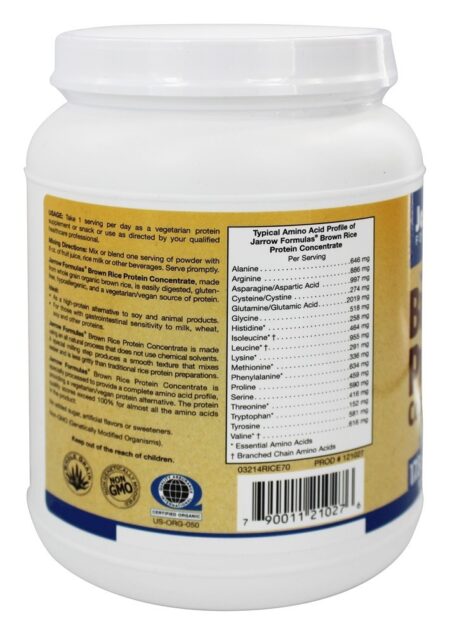 Baunilha De Proteína De Arroz Integral Em Pó - 1.1 lbs. Jarrow Formulas - Image 3