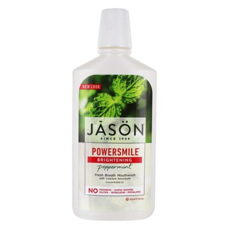 PowerSmile Brightening bucal Peppermint - 16 fl. oz. JASON Natural Products