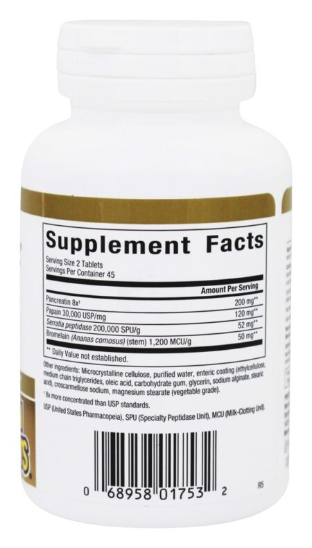 Zymactive Com Enzimas Proteolíticas de Serratia Peptidase - 90 Tablets Natural Factors - Image 2