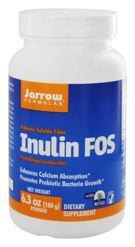 Inulina FOS em Pó Fibra Prebiótica Solúvel - 180 Gramas Jarrow Formulas