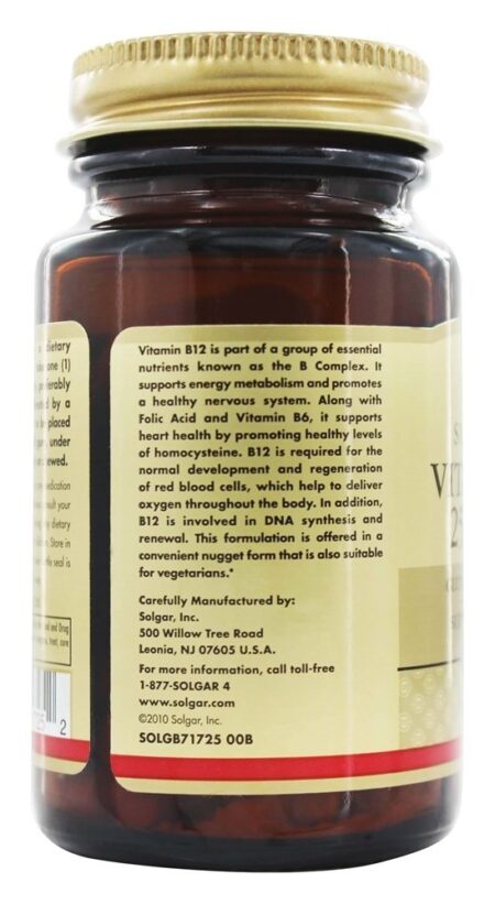 Vitamin B12 Sublingual 2500 mcg. - 60 Pepita (s) Solgar - Image 4