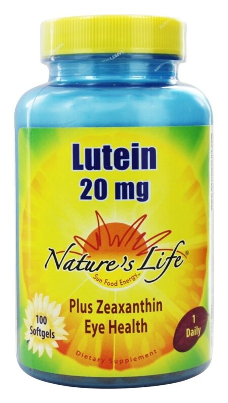 Luteína e saúde ocular da zeaxantina 20 mg. - 100 Softgels Nature's Life